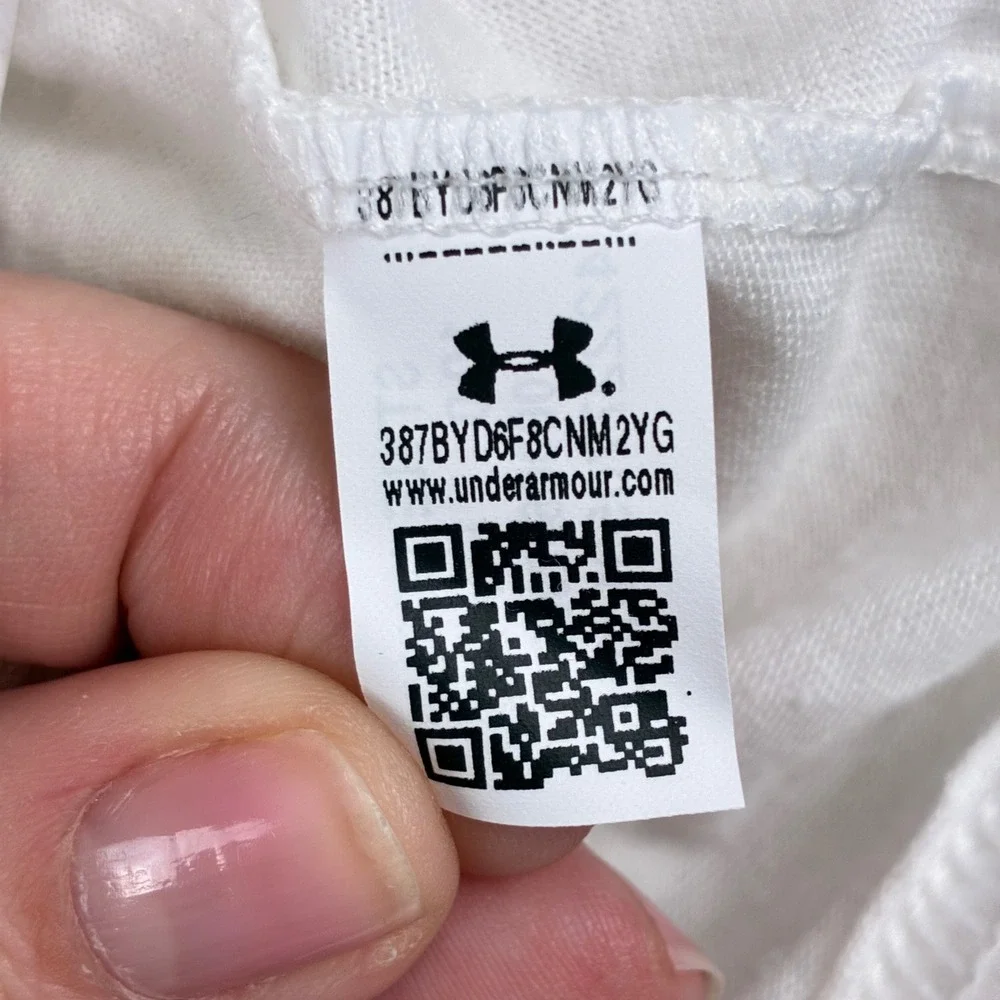 Under Armour Youth White Originators of Performance Graphic Tee Sporty Retro
